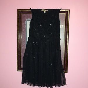 Little girls black with sequins party dress
